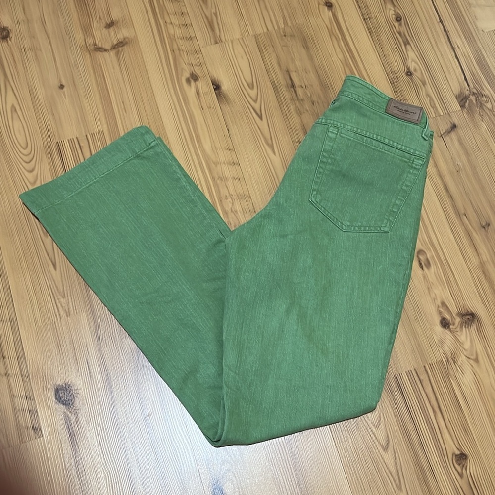 Eddie Bauer Green flare leg Jeans size 4